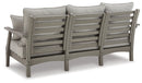Visola Gray Outdoor Sofa w/ Cushion - Ornate Home