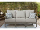 Visola Gray Outdoor Sofa w/ Cushion - Ornate Home