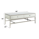 Weigela Mirrored/Chrome Coffee Table - Ornate Home