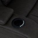 Wendell Dark Gray Microfiber Power Motion Recliner w/Storage,USB & LED - Ornate Home