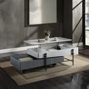 Wilkins Gray & White Coffee Table W/Lift Top - Ornate Home