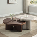 Yoab Smoked Oak Coffee Table - Ornate Home
