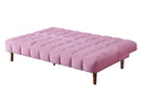 Yolandi Pink/Dark Walnut Adjustable Sofa - Ornate Home