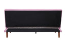 Yolandi Pink/Dark Walnut Adjustable Sofa - Ornate Home