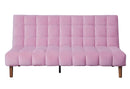Yolandi Pink/Dark Walnut Adjustable Sofa - Ornate Home