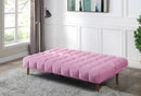 Yolandi Pink/Dark Walnut Adjustable Sofa - Ornate Home