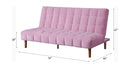 Yolandi Pink/Dark Walnut Adjustable Sofa - Ornate Home