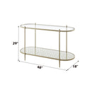 Zaba Oval Silver Sofa Table - Ornate Home