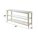 Zaba Rectangular Silver Sofa Table - Ornate Home