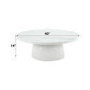 Zaid White Coffee Table - Ornate Home