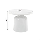 Zaid White End Table - Ornate Home