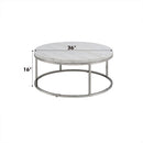 Zaidee Coffee Table W/Marble - Ornate Home