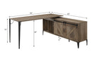 Zakwani Gray Oak Writing Desk (65"W) - Ornate Home