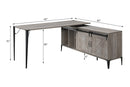 Zakwani Gray Oak Writing Desk - Ornate Home