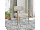 Zayn Beige/Gold Arm Chair (Set of 2) - Ornate Home