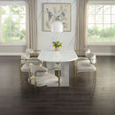 Zayn Beige/Gold Arm Chair (Set of 2) - Ornate Home