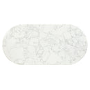 Zayn White Natrual Marble Top/White Dining Table - Ornate Home