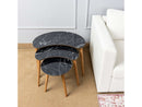 Zoey Black Nesting Table (Set of 3) - Ornate Home