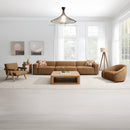 Zoey Chocolate/Oak Accent Chair - Ornate Home