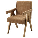 Zoey Chocolate/Oak Arm Chair (Set of 2) - Ornate Home