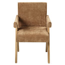 Zoey Chocolate/Oak Arm Chair (Set of 2) - Ornate Home