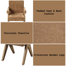 Zoey Chocolate/Oak Arm Chair (Set of 2) - Ornate Home