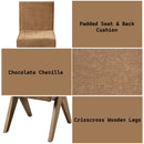 Zoey Chocolate/Oak Side Chair (Set of 2) - Ornate Home