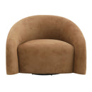 Zoey Chocolate Swivel Accent Chair - Ornate Home