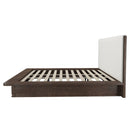 Zoey Cream/Brown Oak Eastern King Bed - Ornate Home