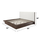 Zoey Cream/Brown Oak Eastern King Bed - Ornate Home