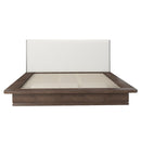 Zoey Cream/Brown Oak Queen Bed - Ornate Home