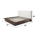 Zoey Cream/Brown Oak Queen Bed - Ornate Home