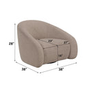 Zoey Latte Accent Chair w/Swivel - Ornate Home