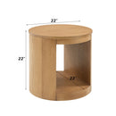 Zoey Oak End Table - Ornate Home