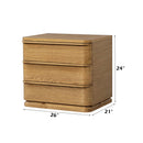 Zoey Oak Nightstand - Ornate Home