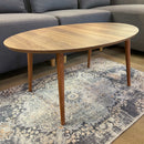 Zoey Walnut Ellipse Coffee Table - Ornate Home