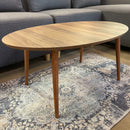 Zoey Walnut Ellipse Coffee Table - Ornate Home
