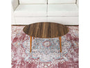 Zoey Walnut Ellipse Coffee Table - Ornate Home
