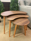 Zoey Walnut Nesting Table (Set of 3) - Ornate Home