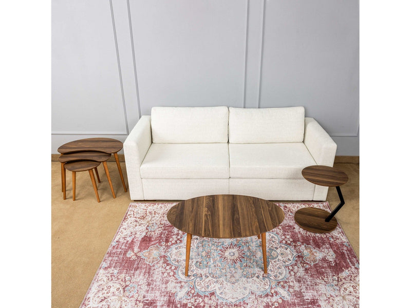 Zoey Walnut Occasional Set / 5pcs - Ornate Home