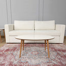 Zoey White Ellipse Coffee Table - Ornate Home