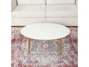 Zoey White Ellipse Coffee Table - Ornate Home