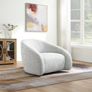 Zoey White/Gray Two Tone Accent Chair w/Swivel - Ornate Home