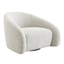 Zoey White/Gray Two Tone Accent Chair w/Swivel - Ornate Home