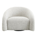 Zoey White/Gray Two Tone Accent Chair w/Swivel - Ornate Home