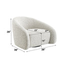 Zoey White/Gray Two Tone Accent Chair w/Swivel - Ornate Home
