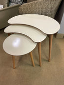 Zoey White Nesting Table (Set of 3) - Ornate Home
