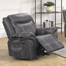 Zubaida Dark Gray  Power Motion Glider Recliner - Ornate Home