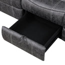 Zubaida Dark Gray  Power Motion Sofa w/Drop Down Table - Ornate Home