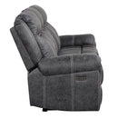 Zubaida Dark Gray  Power Motion Sofa w/Drop Down Table - Ornate Home
